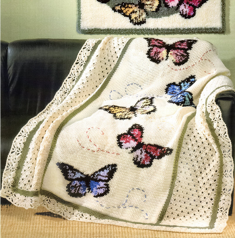 Butterfly Dance Afghan Pattern – Mary Maxim