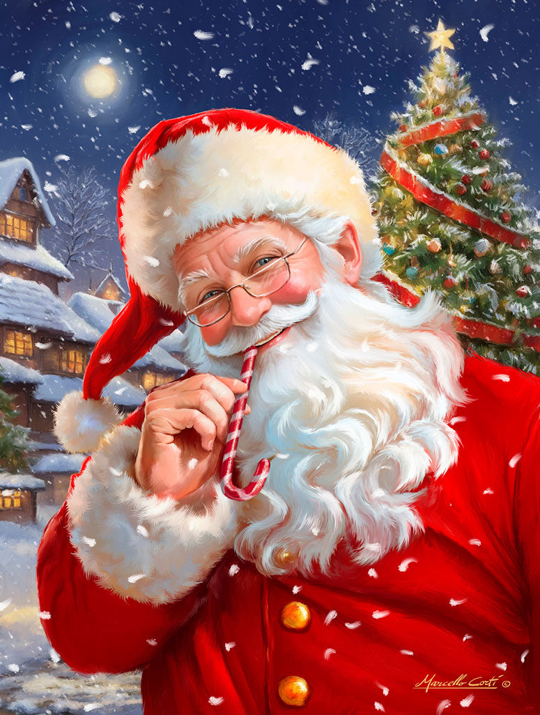 Candy Cane Santa Jigsaw Puzzle