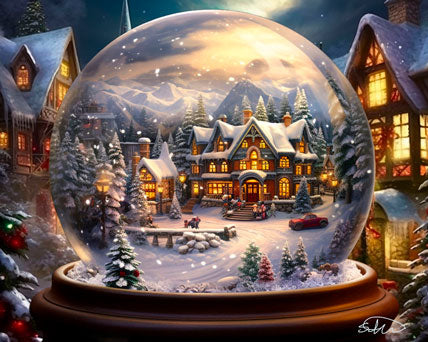 Snow Globe Town Jigsaw Puzzle