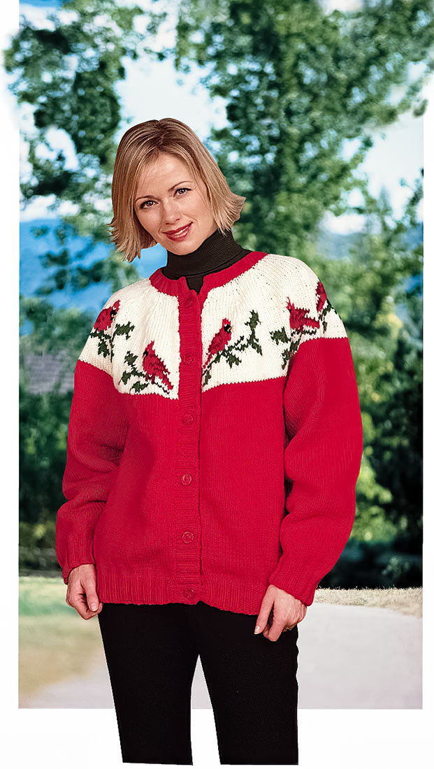 Cardinal Cardigan Pattern Mary Maxim