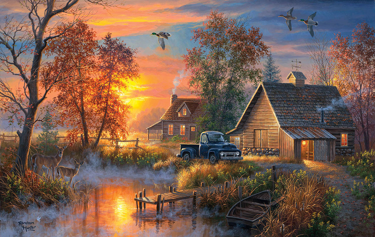 Misty Cabin Jigsaw Puzzle