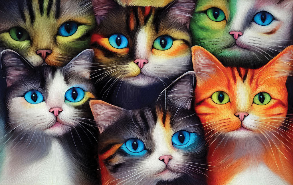 Six Cats the Cat Lady Fantasy Jigsaw Puzzle