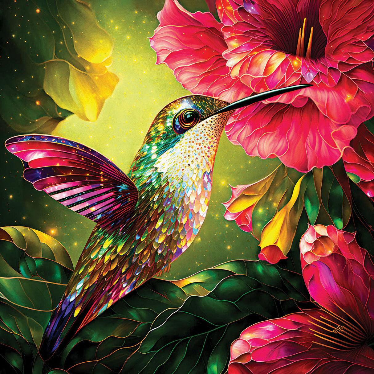 Hummingbird & Hibiscus Jigsaw Puzzle