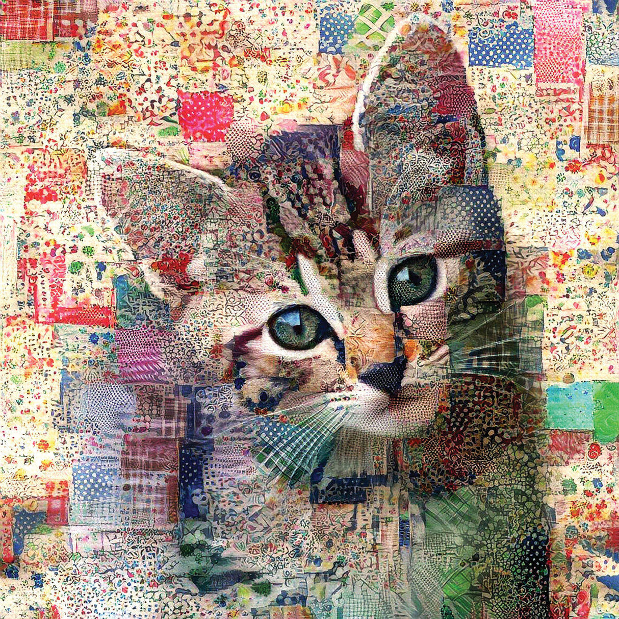 Quilted Tabby Kitten Jigsaw Puzzle