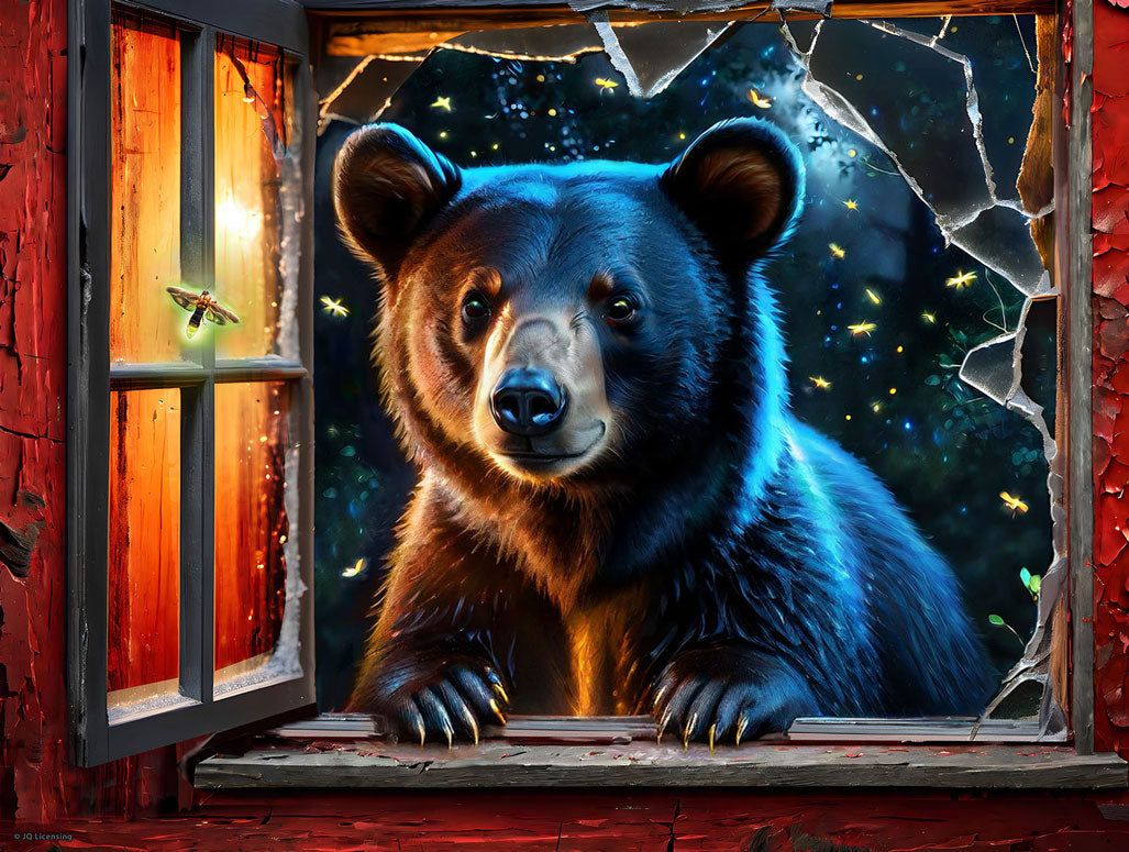 Bear and Fireflies Jigsaw Puzzle