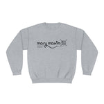 Sudadera con cuello redondo Mary Maxim - Logotipo blanco y negro - Unisex