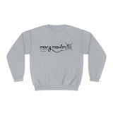 Sudadera con cuello redondo Mary Maxim - Logotipo blanco y negro - Unisex