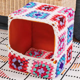 Patron gratuit de lit pour animaux de compagnie en patchwork au crochet Granny Square de Pawsome