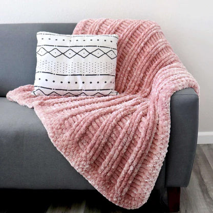 Free Velvet Post Lines Crochet Throw Pattern