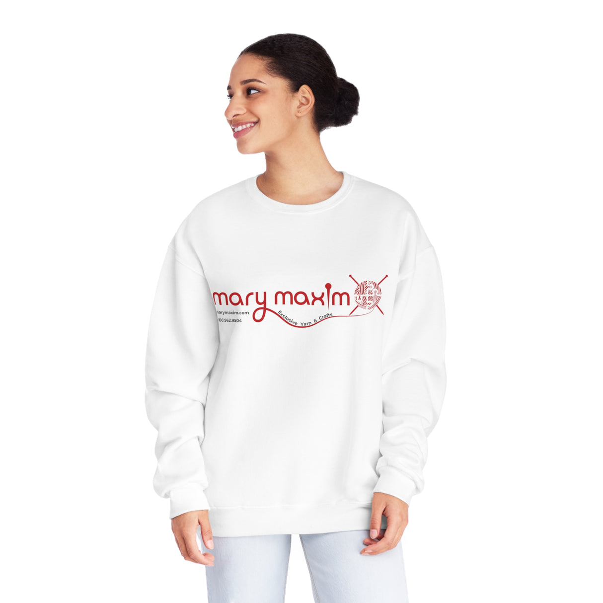 Mary Maxim Crewneck Sweatshirt - Red Logo - Unisex