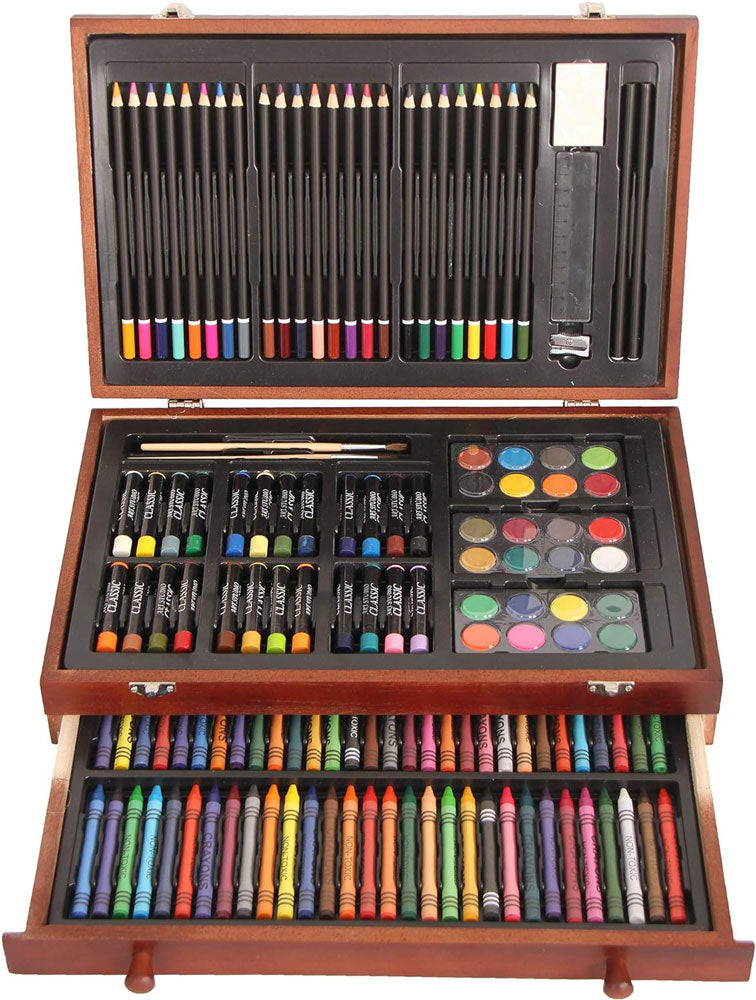 143 Piece Deluxe Art Set, Paint Set in Portable Wooden Case，Professional  Art Kit，Art Supplies for Adults，Teens and Artist， Painting, Drawing & Art  Supplies