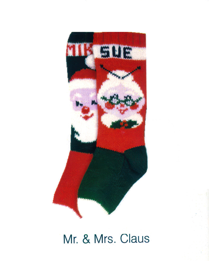 Mr. and Mrs. Santa Stockings Pattern