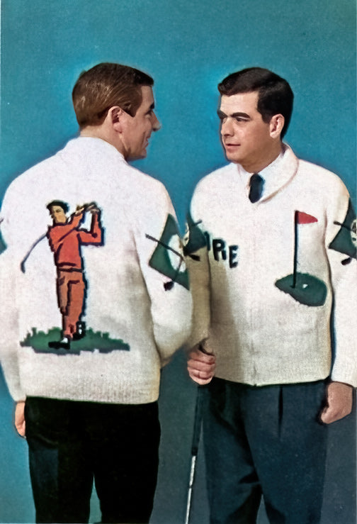 Modèle de cardigan de golf tricoté