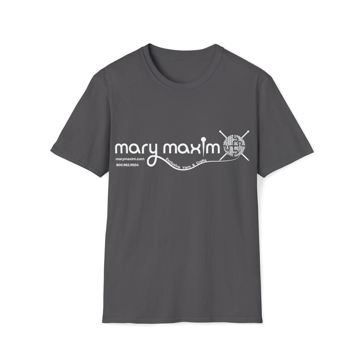 Camiseta Mary Maxim Front Softstyle - Logotipo blanco y negro - Unisex