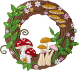 Mushroom Magic Felt Wreath