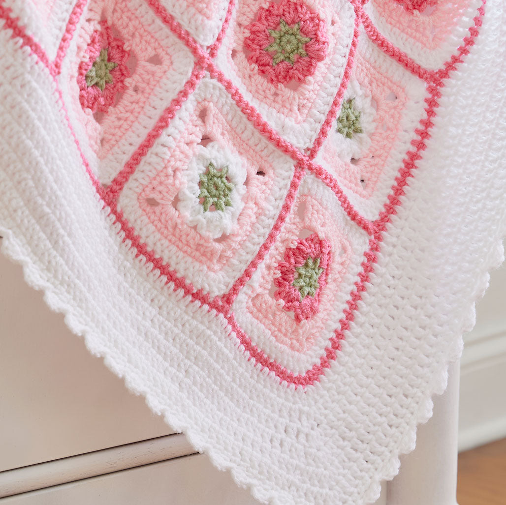 Little Miss Flower Baby Blanket