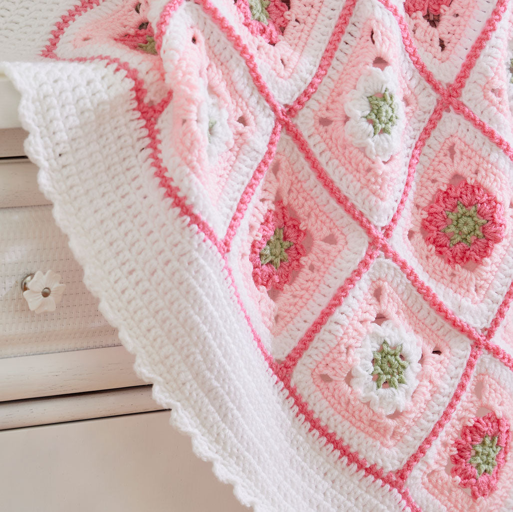 Little Miss Flower Baby Blanket