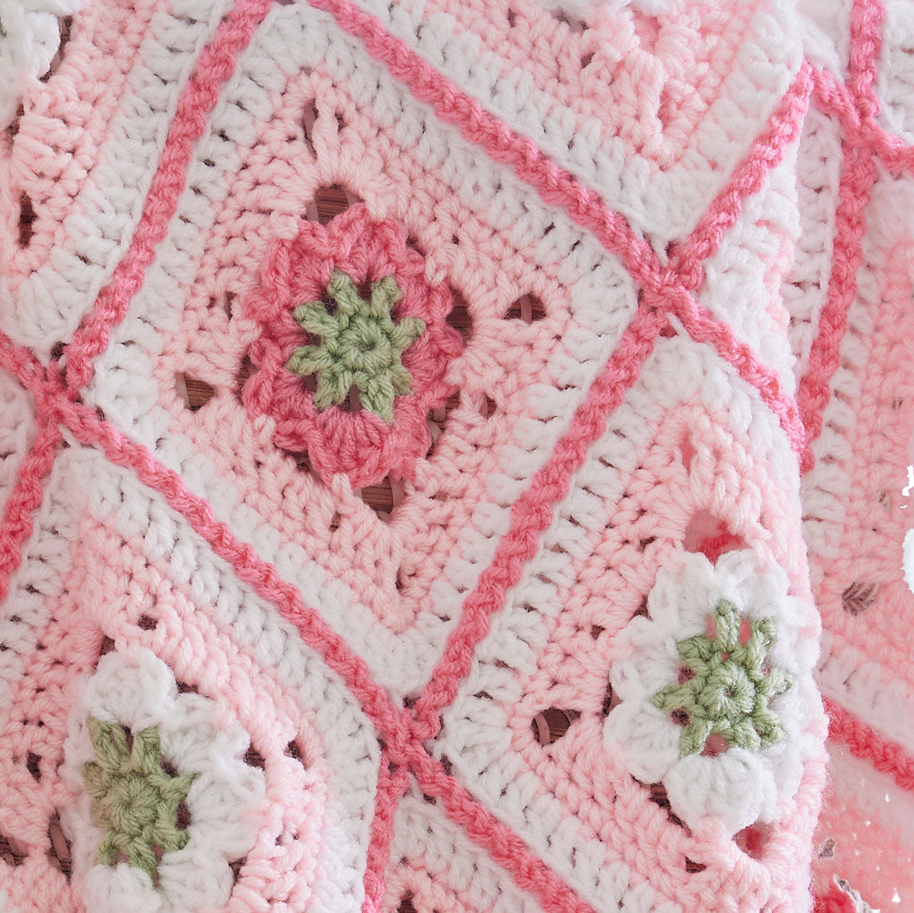 Little Miss Flower Baby Blanket