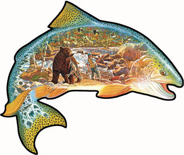 Trout Story Shaped Jigsaw Puzzle – Mary Maxim