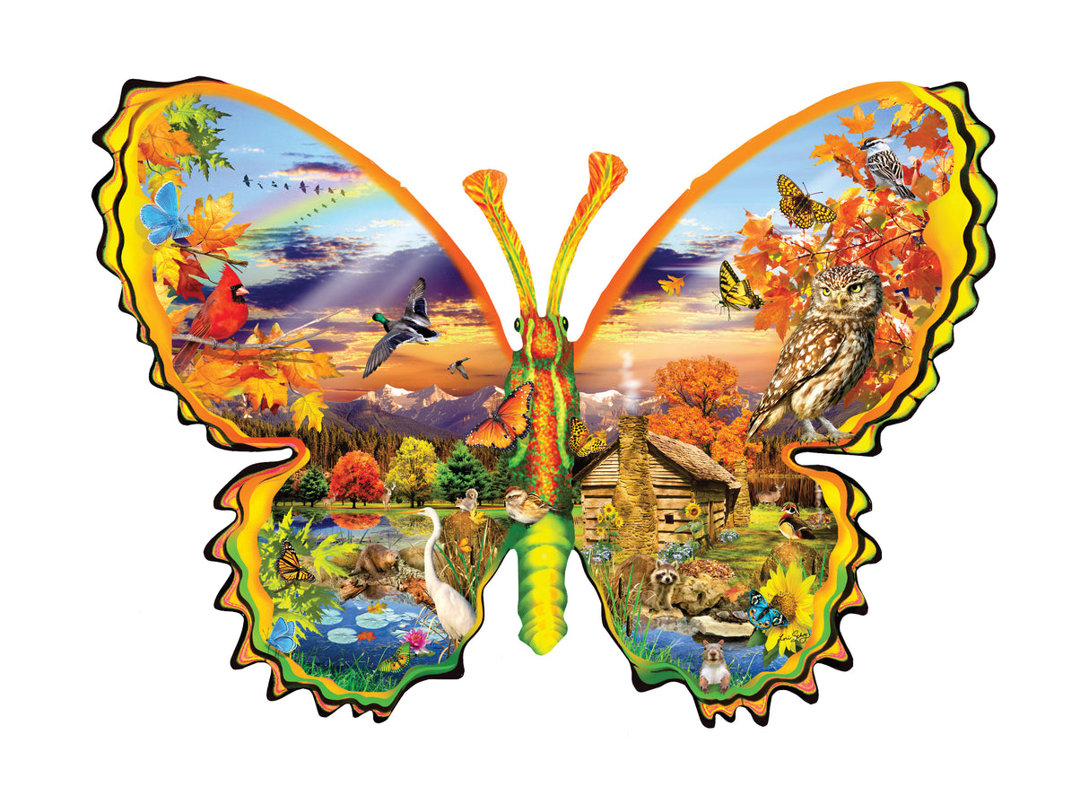 Puzzle Papillon d'automne