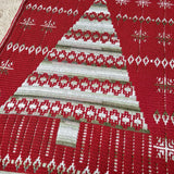 Yuletide Blanket with Patterned Tree