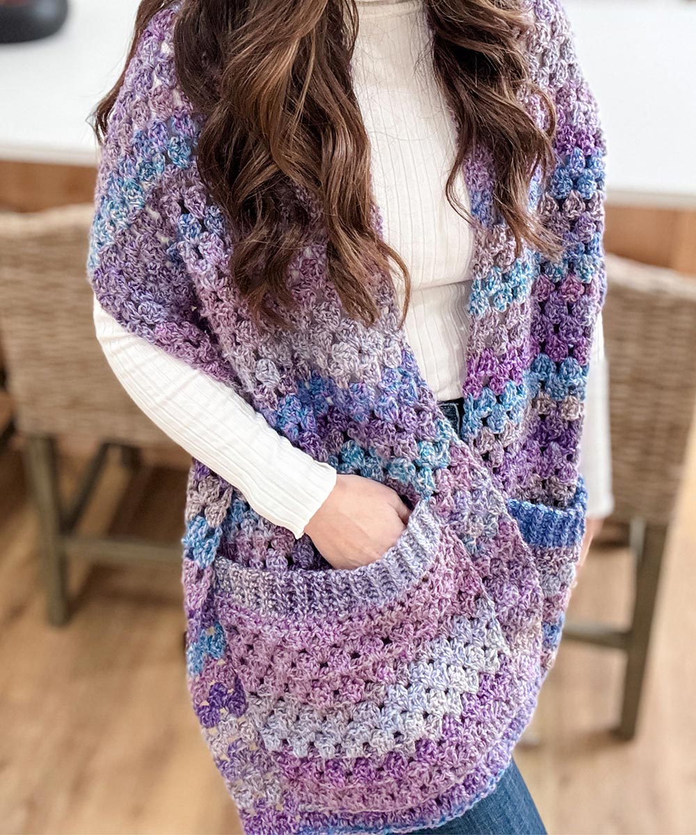 Chunky Granny Pocket Shawl