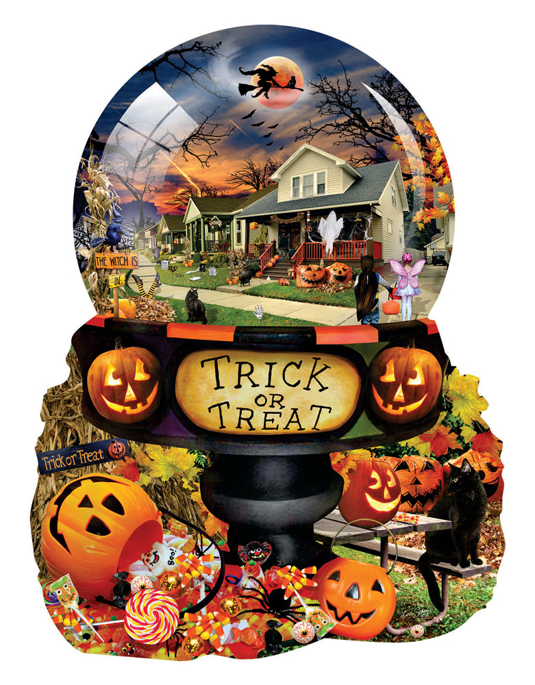 Puzzle en forme de globe d'Halloween