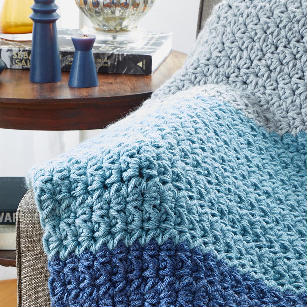 Crocheted 3 Color Blanket Pattern