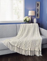 Triple Braid Diamond Throw Pattern