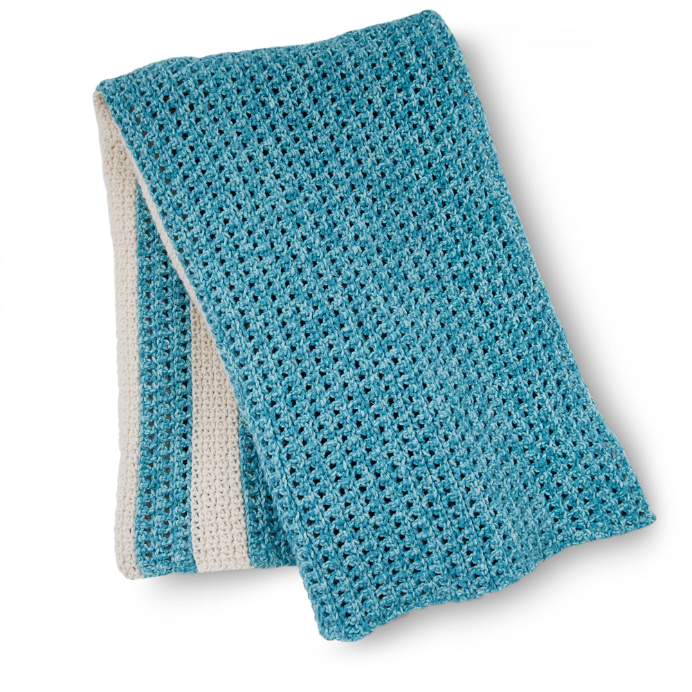 Couverture au crochet terre et mer