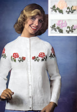 Modèle de cardigan rose