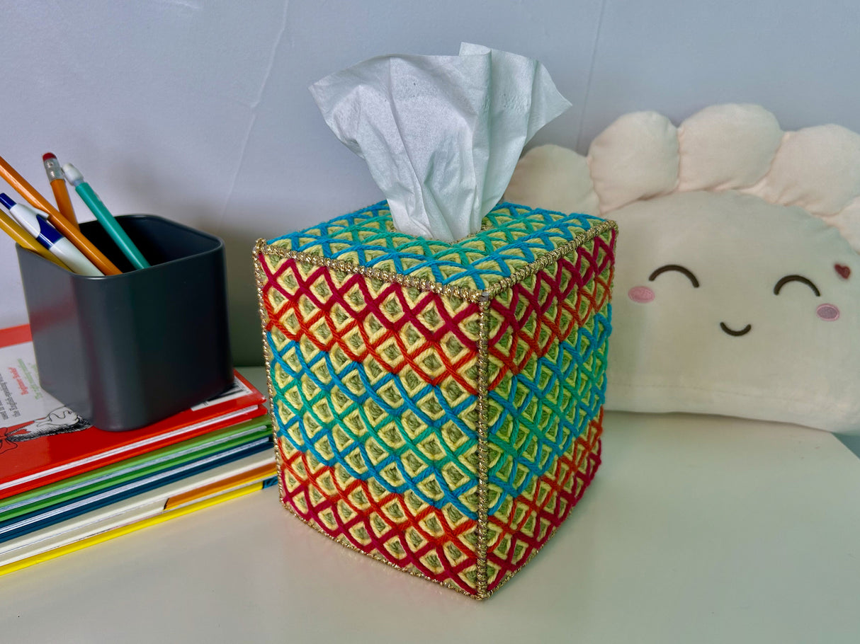 Colorful Diamonds Tissue Box Cover