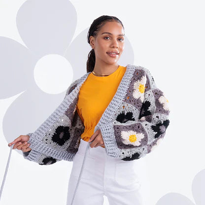 Free Flower Power Crochet Wrap Cardigan Pattern