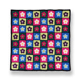 Free Red Heart Crochet Flower Bed Blanket Pattern