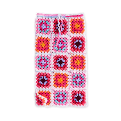 Free Red Heart Crochet Granny Square Skirt