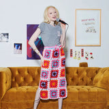 Free Red Heart Crochet Granny Square Skirt