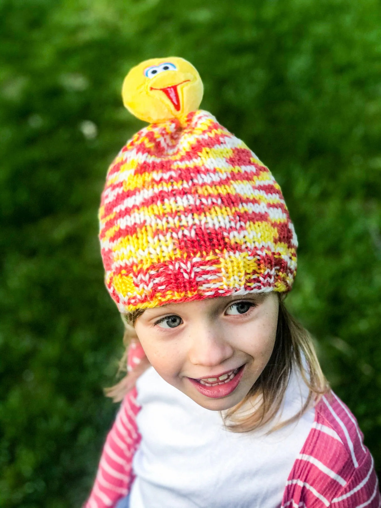 Modèle de bonnet tricoté gratuit Big Bird