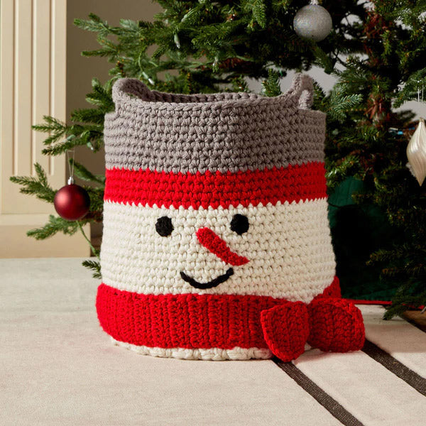 Free Happy Snowman Basket Pattern