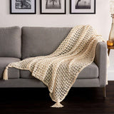 Free Red Heart Solomon's Knot C2C Crocheted Blanket Pattern