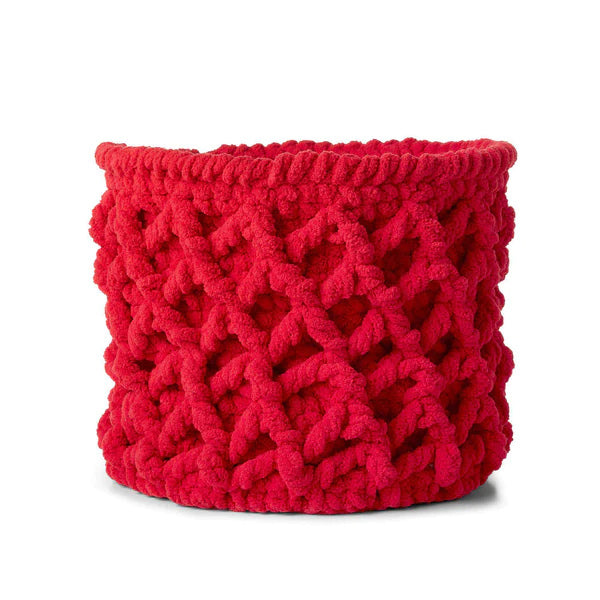 Patrón de cesta de crochet Bernat Trellis gratis