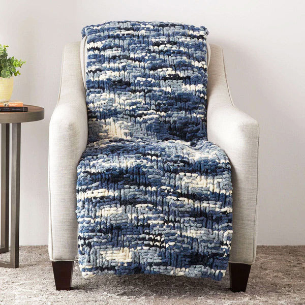 Free Bernat Steep Diagonal Rib Knit Blanket Pattern