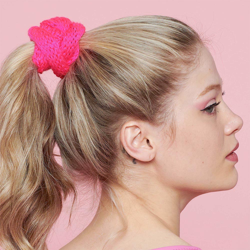 Free Color Burst Knit Scrunchie Pattern