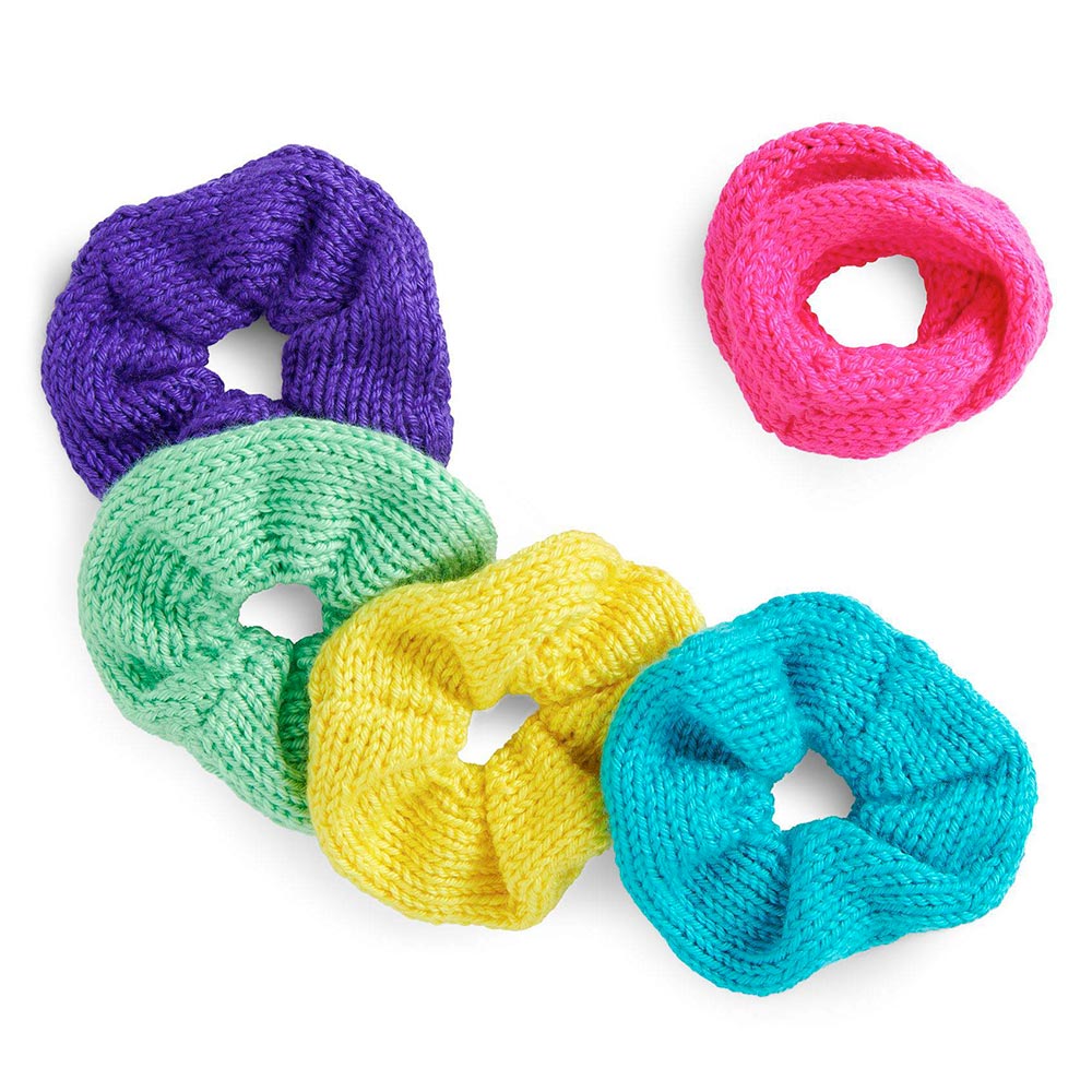 Modèle de chouchou en tricot Color Burst gratuit