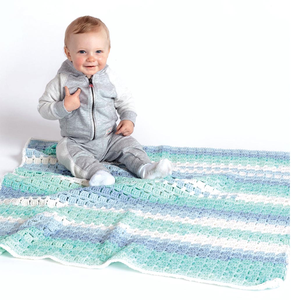 Tuiles gratuites pour Miles Modèle de couverture pour bébé au crochet