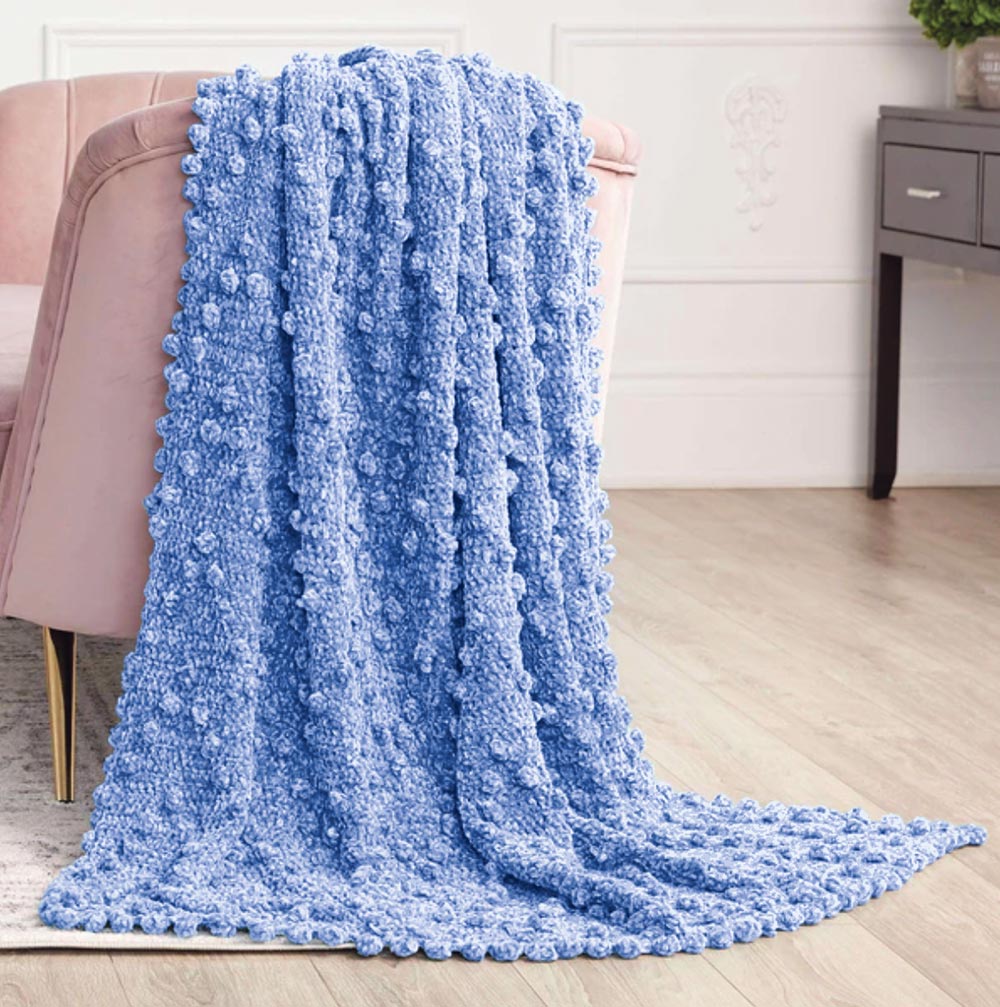 Free Zigzag Crochet Bobble Blanket Pattern