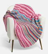 Free Garter Stripe Throw Pattern