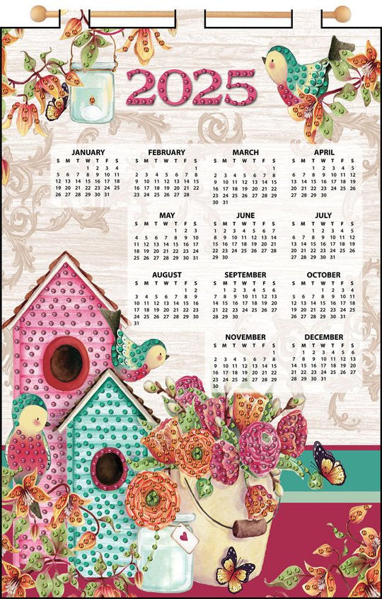 Birdhouse 2025 Felt Sequin Calendar Mary Maxim