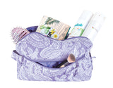 Periwinkle Paisley Travel Cosmetic Bag