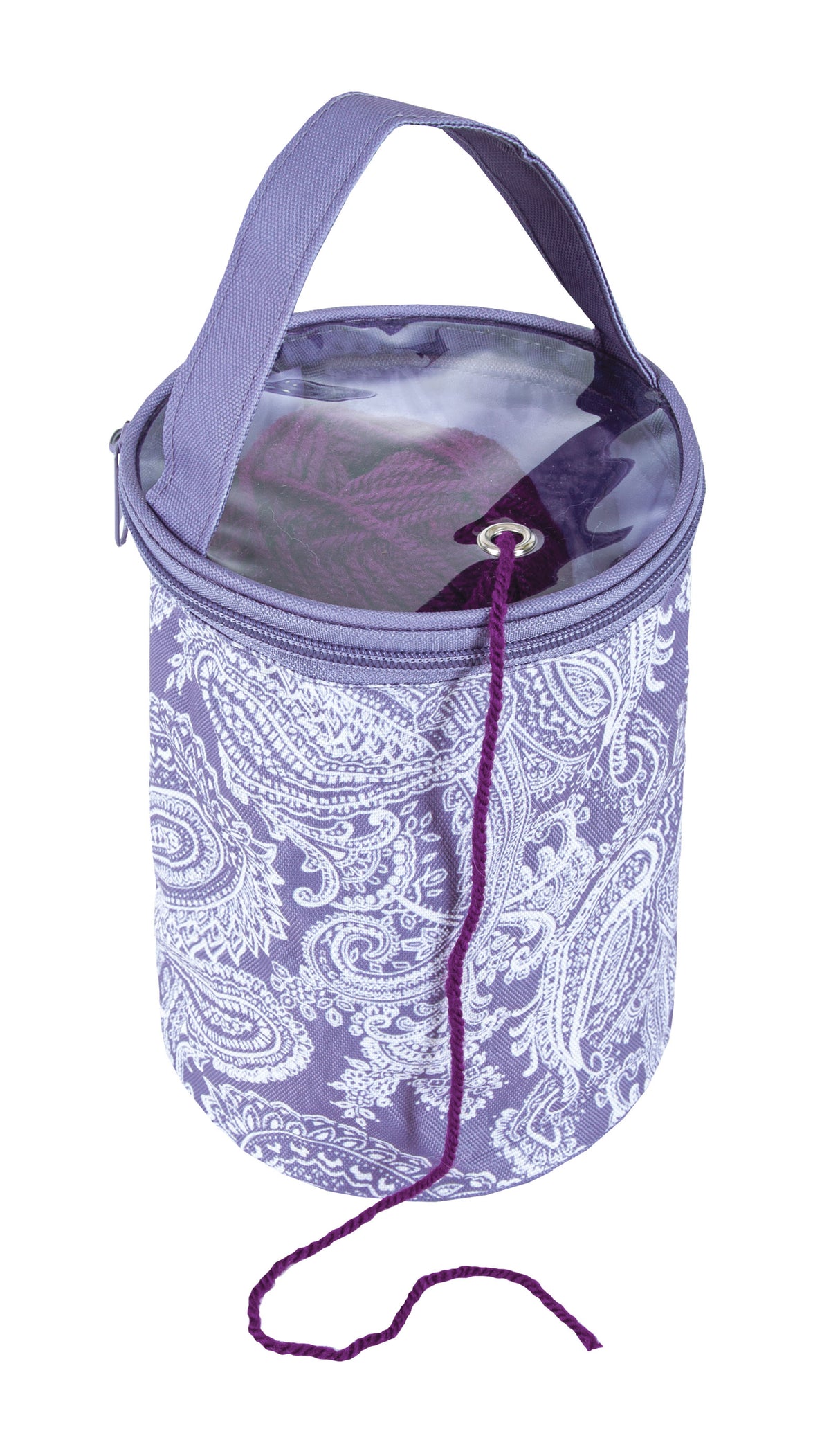 Periwinkle Paisley One Ball Yarn Storage