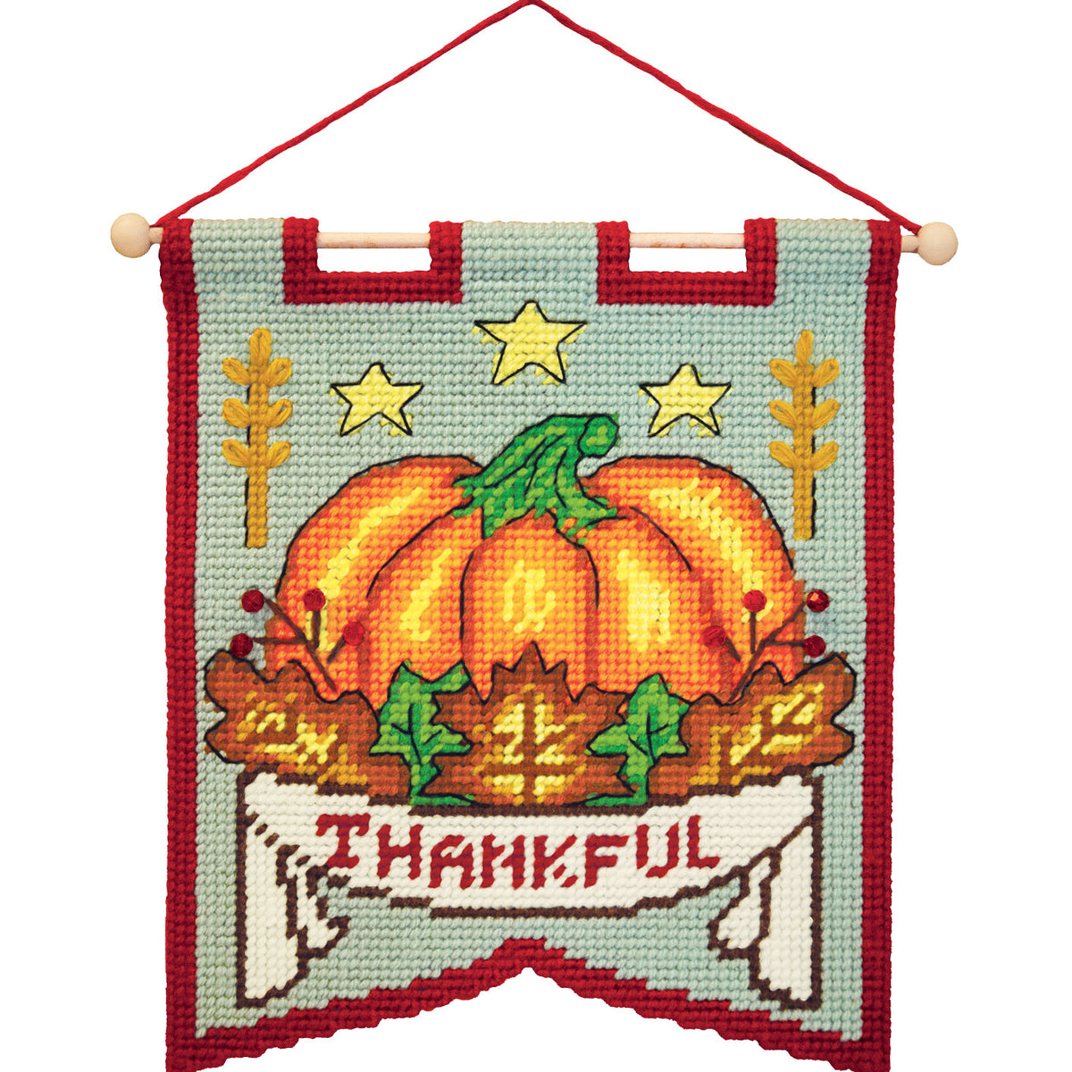 Thankful Pumpkin Plastic Canvas Banner – Mary Maxim